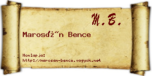 Marosán Bence névjegykártya