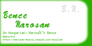 bence marosan business card